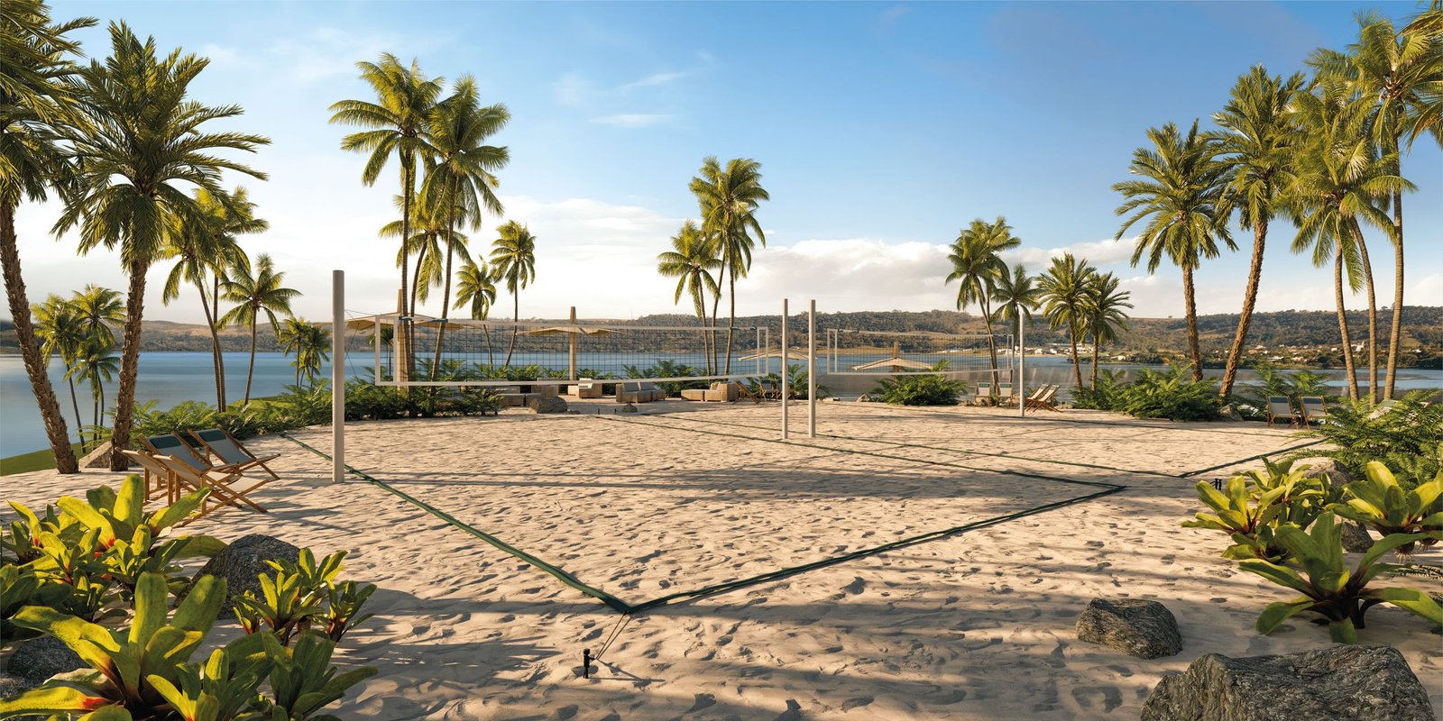 Sede do empreendimento com vista para o rio